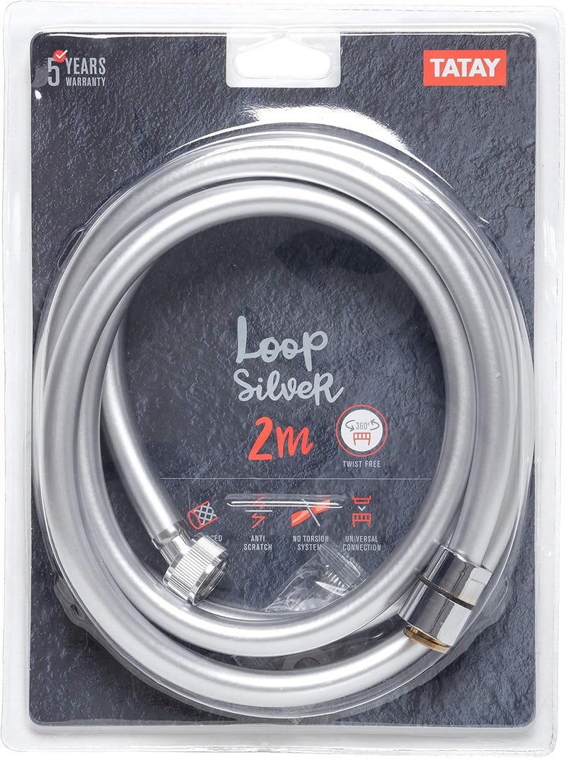 TATAY 3330700 Silver Shower Hose - Image 2